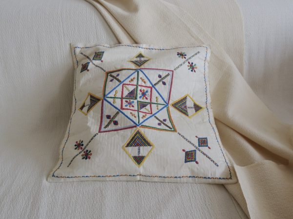 Fulani embroidery - Rare cushion cover from Niger