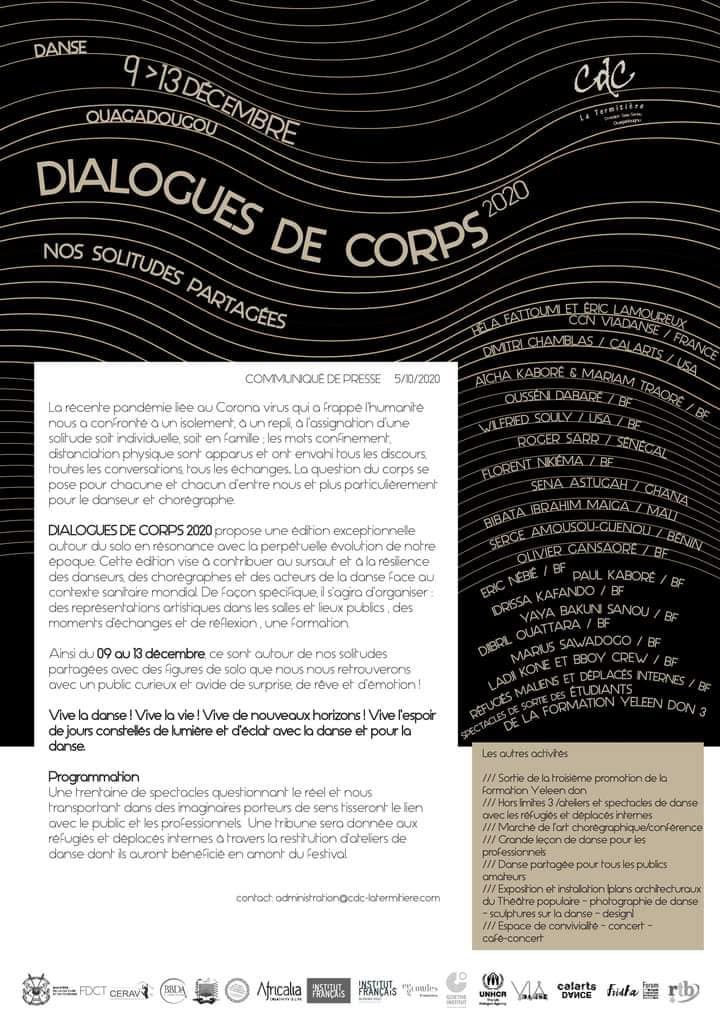 Festival de Danse Dialogues de Corps 2020 - Ouagadougou