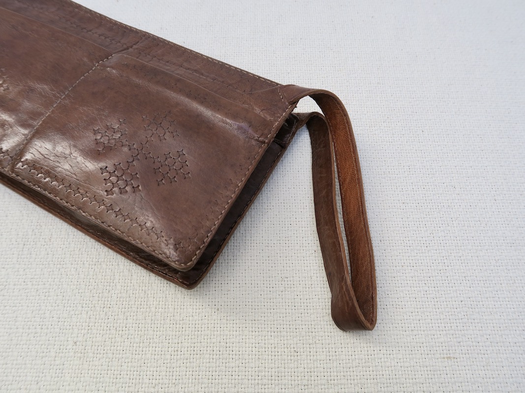 Vintage Sac en cuir RFID Protection Universel Étui plumes Sac ect