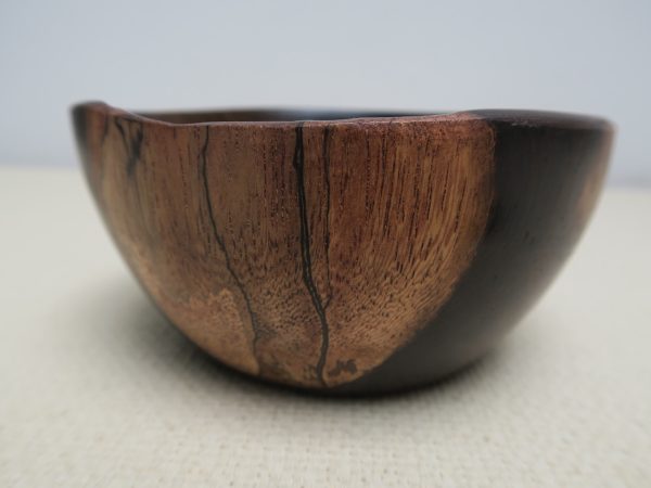 Close up - Hand carved Ebony bowl