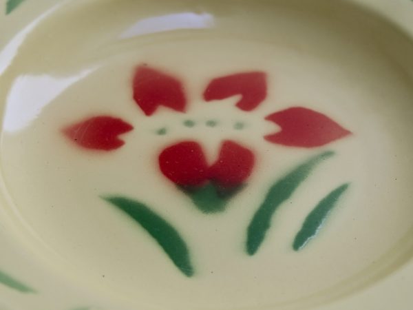 Vintage soup plate with floral design